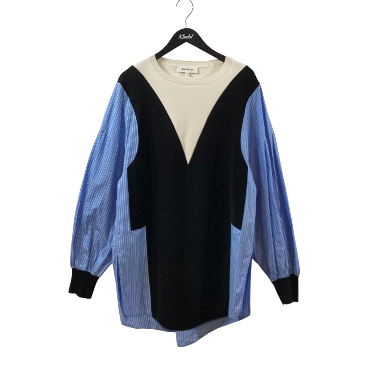 ストライプドッキングシャツワンピース300EA130-1220