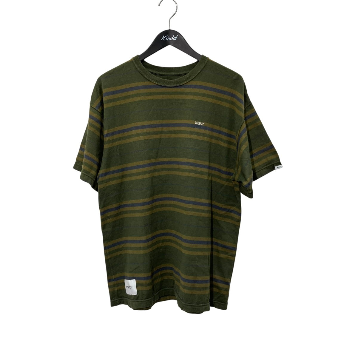 WTAPS 23SSBDY 02 SS COTTON．TEXTILE．SIGNボーダー半袖Tシャツ231ATDT-CSM30 古着・中古-1枚目のアイテム画像