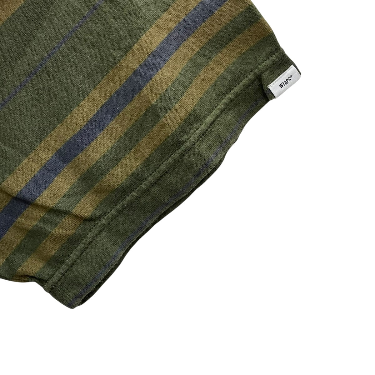 WTAPS 23SSBDY 02 SS COTTON．TEXTILE．SIGNボーダー半袖Tシャツ231ATDT-CSM30 古着・中古-4枚目のアイテム画像