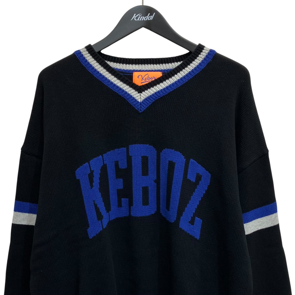 【年末年始売切セール】 Keboz ネイビー ジャケット KEBOZ(ケボズ) セーター ブラック×ネイビー サイズ M｜【公式