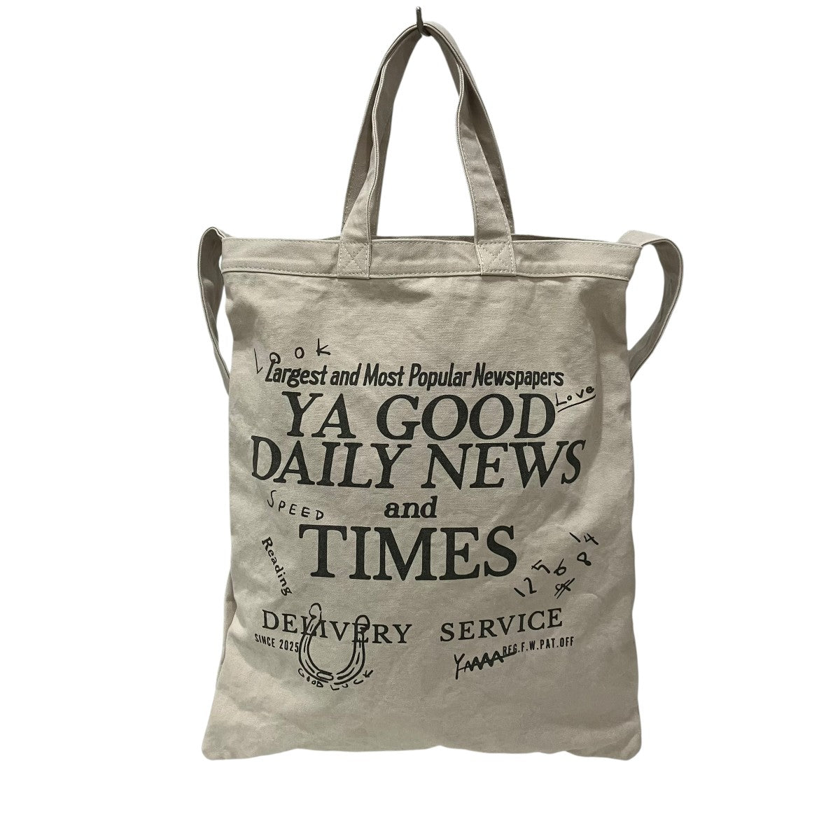 YA GOOD IDEAS YA GOOD DAILY NEWS TIMESキャンバス2wayバッグ