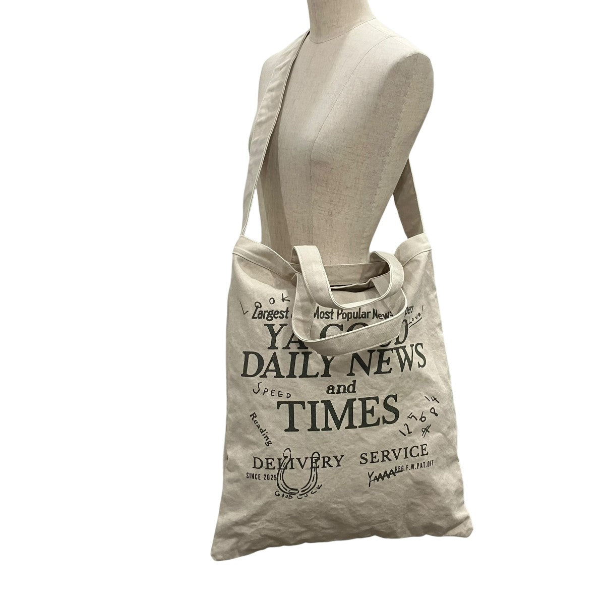 YA GOOD IDEAS YA GOOD DAILY NEWS TIMESキャンバス2wayバッグ