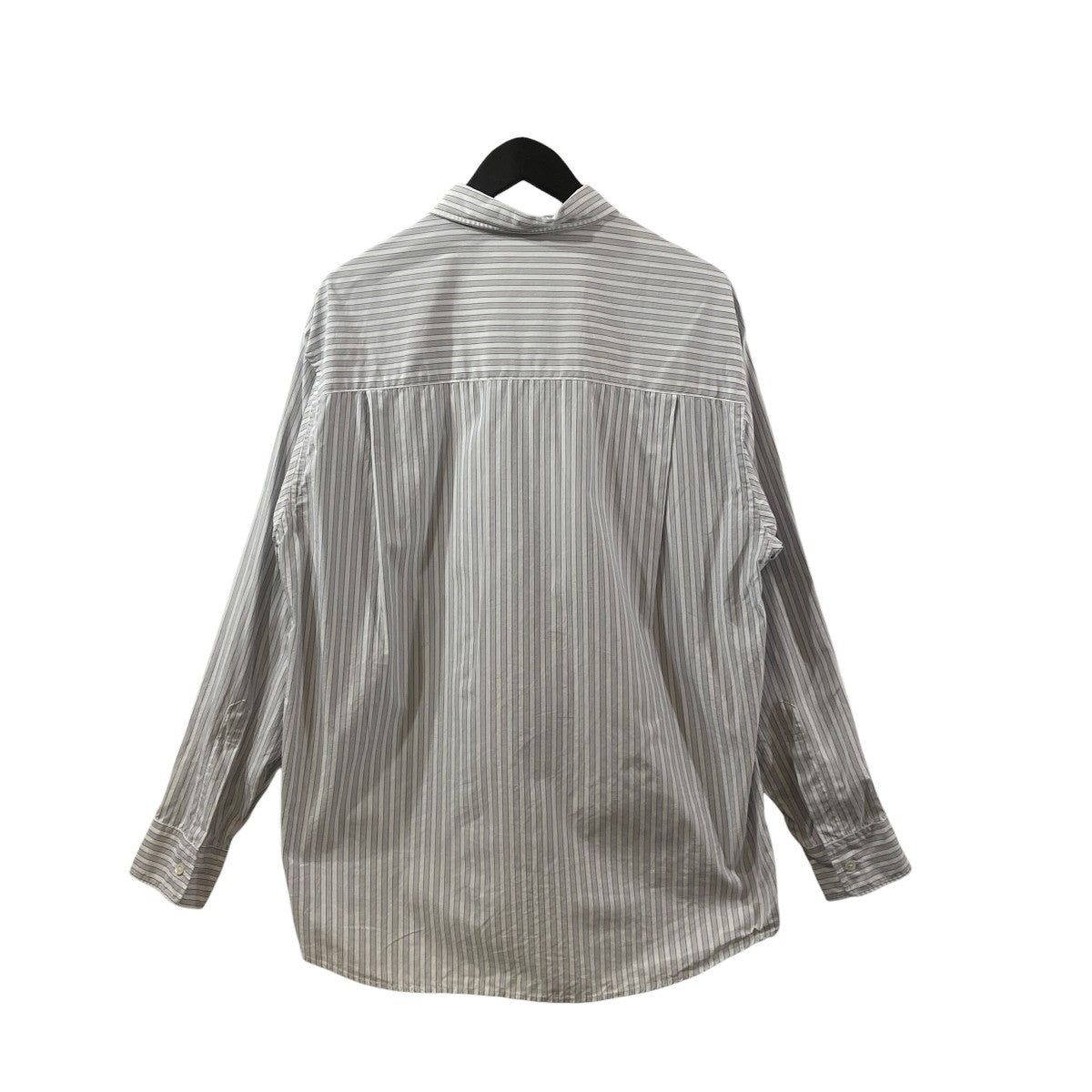 WASHED FINX TWILL STRIPE SHIRTSストライプ長袖シャツA20SS01TS