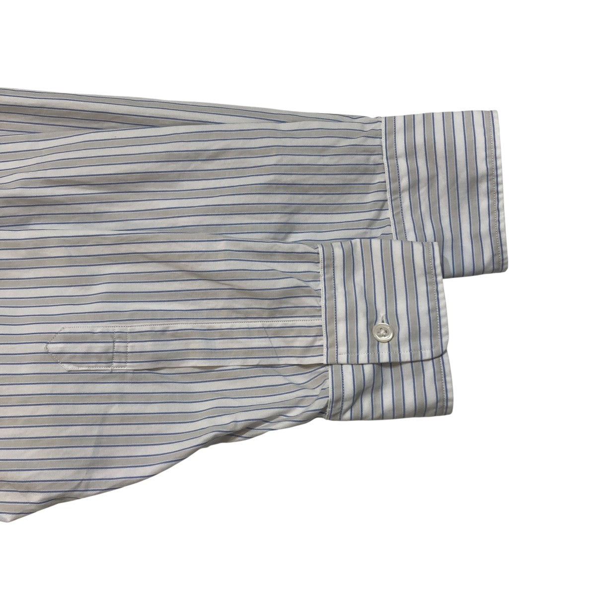 WASHED FINX TWILL STRIPE SHIRTSストライプ長袖シャツA20SS01TS