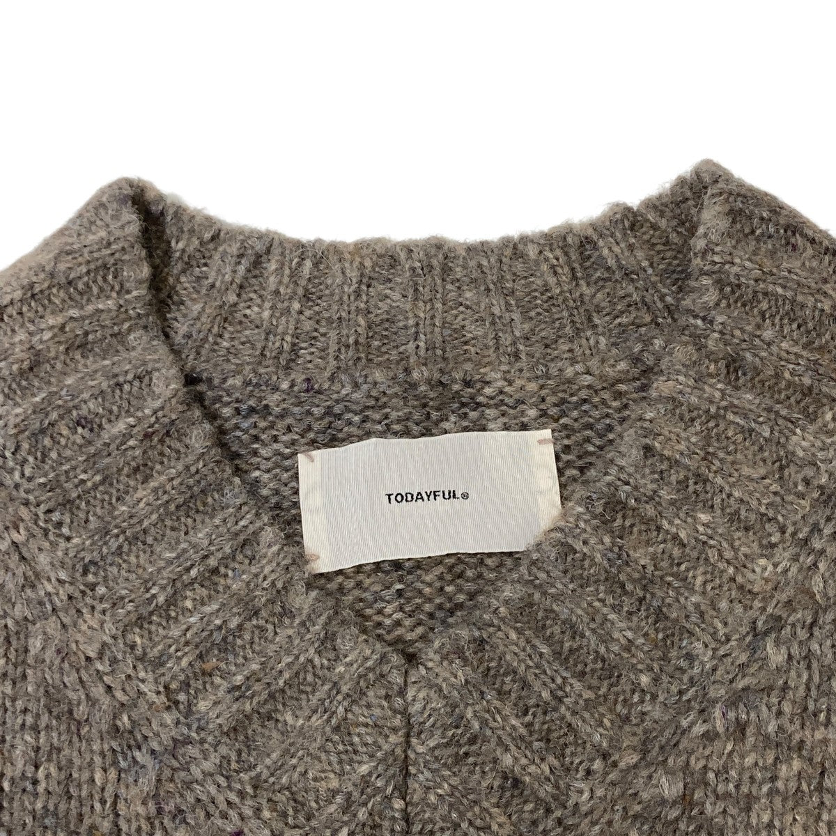 Mottle Yarn Knit Vestニットベスト12320516