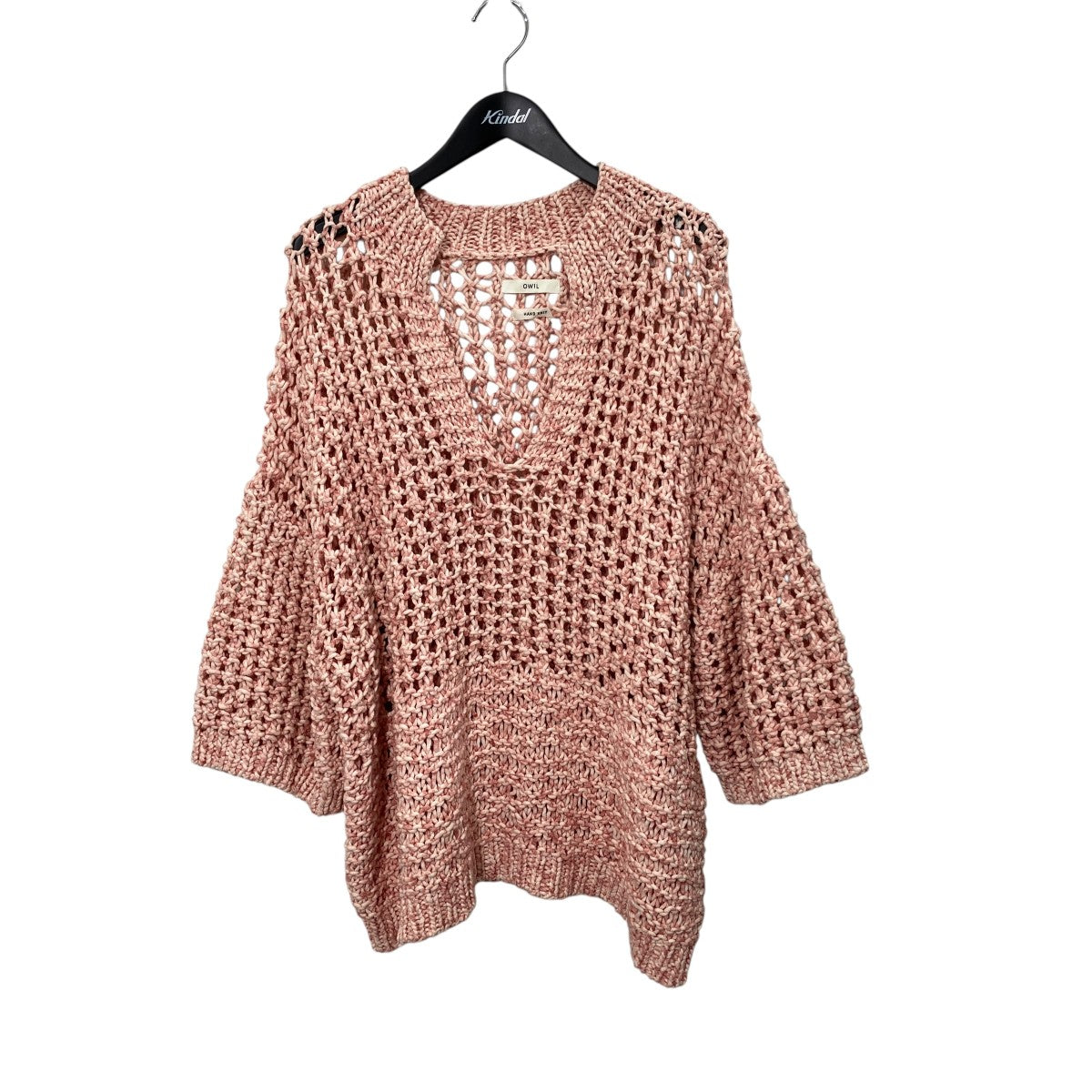 HALF SLEEVE PULLOVER HAND KNITプルオーバーニットOW41018