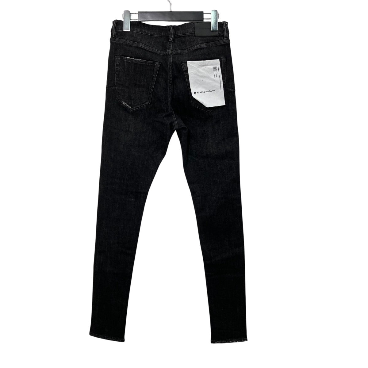 SLIM FIT LOW RISE WITH SLIM LEGブラックデニムパンツP001