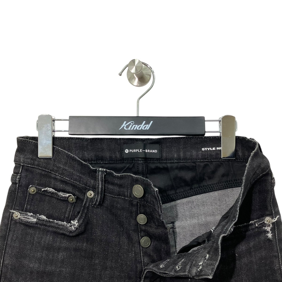 SLIM FIT LOW RISE WITH SLIM LEGブラックデニムパンツP001