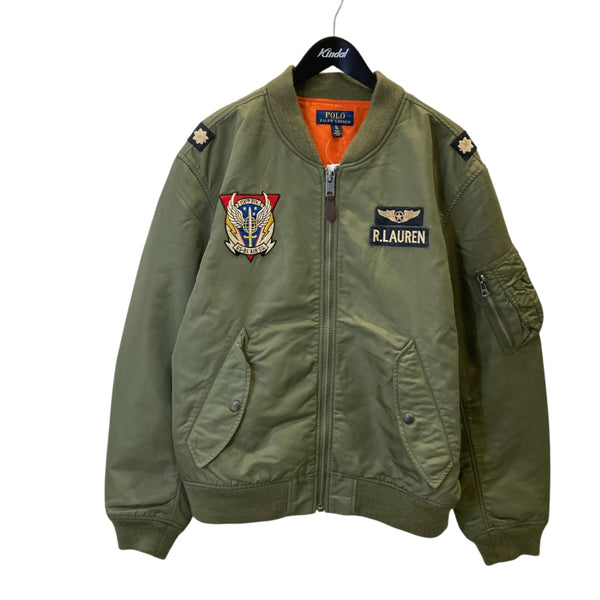 ポロラルフローレン フライトジャケット MA-1 カーキ M POLO RALPH LAUREN(ポロラルフローレン) MA-1フライトジャケット