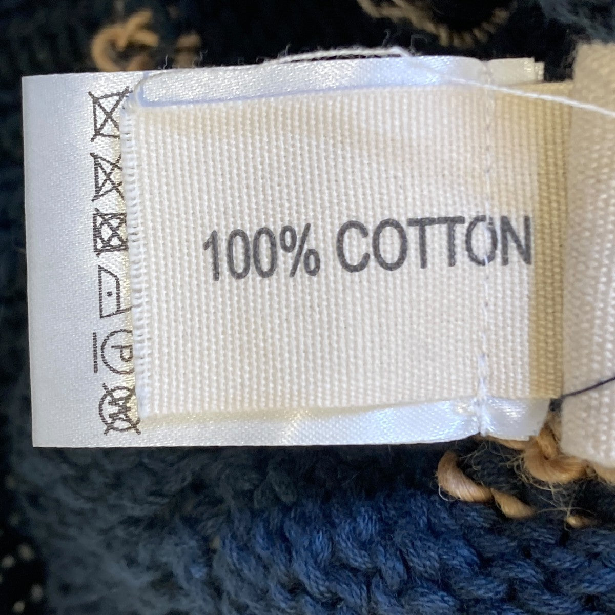 Striped Knitted Cotton Polo Sweater襟付ニット