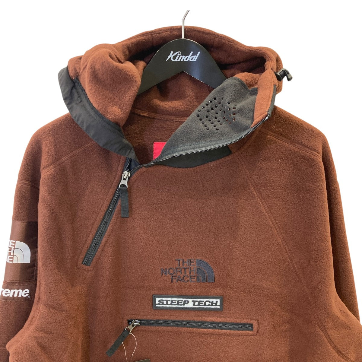 Supreme×THE NORTH FACE 22AWSteep Tech Fleece PulloverフリースジャケットNA52208I 古着・中古-4枚目のアイテム画像