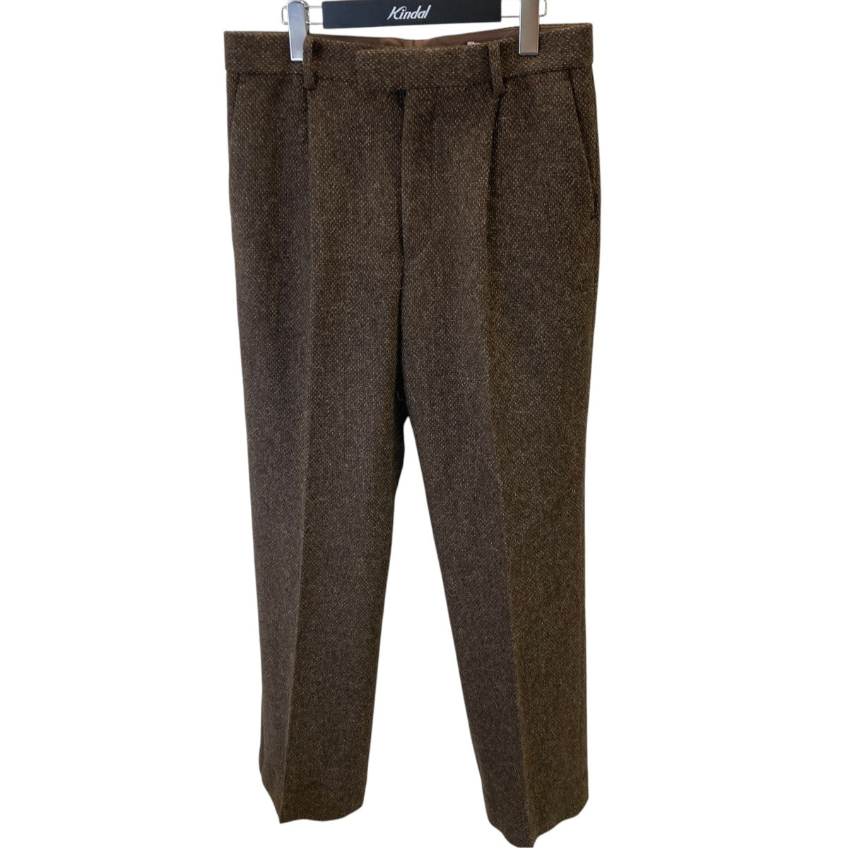 LAMA SHETLAND WOOL TWEED SLACKSタックパンツA24AP04LS