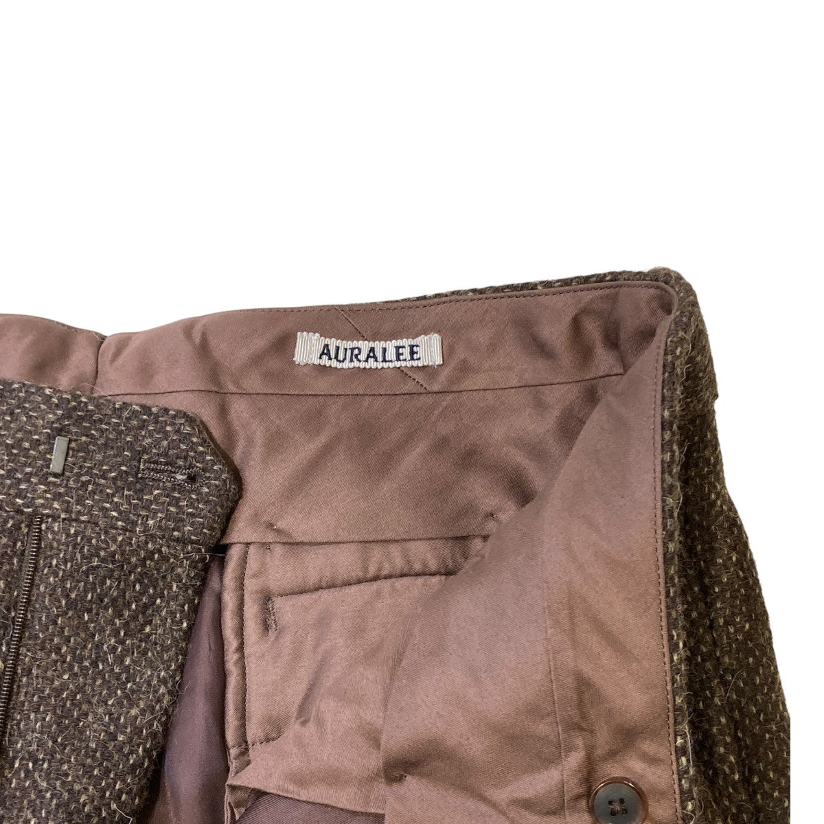 LAMA SHETLAND WOOL TWEED SLACKSタックパンツA24AP04LS