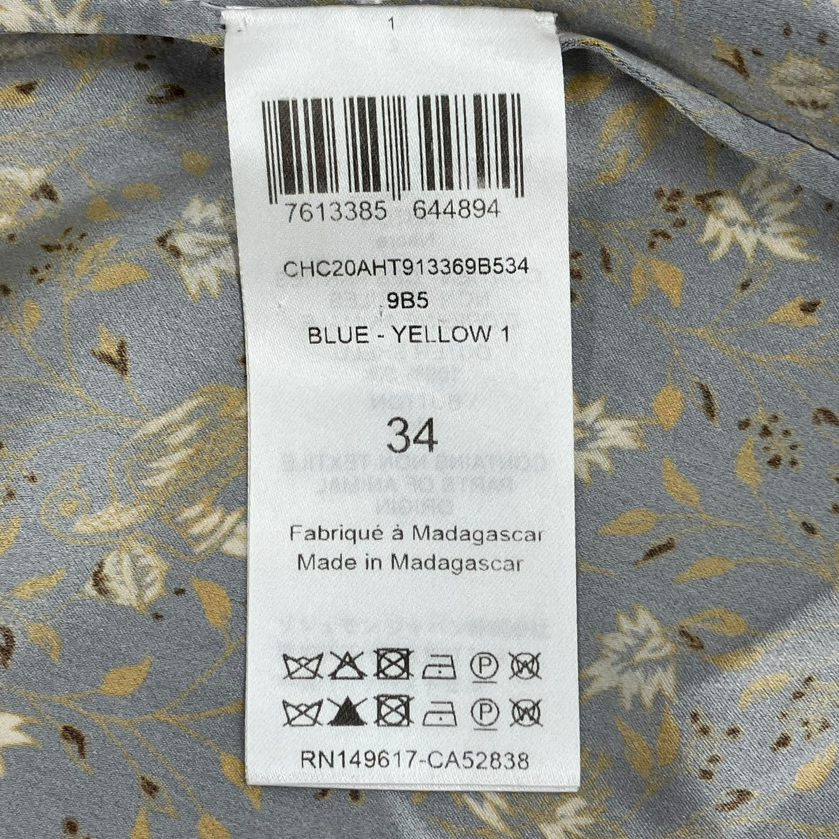 ボタニカルシルクシャツ長袖シャツCHC20AHT913369B534