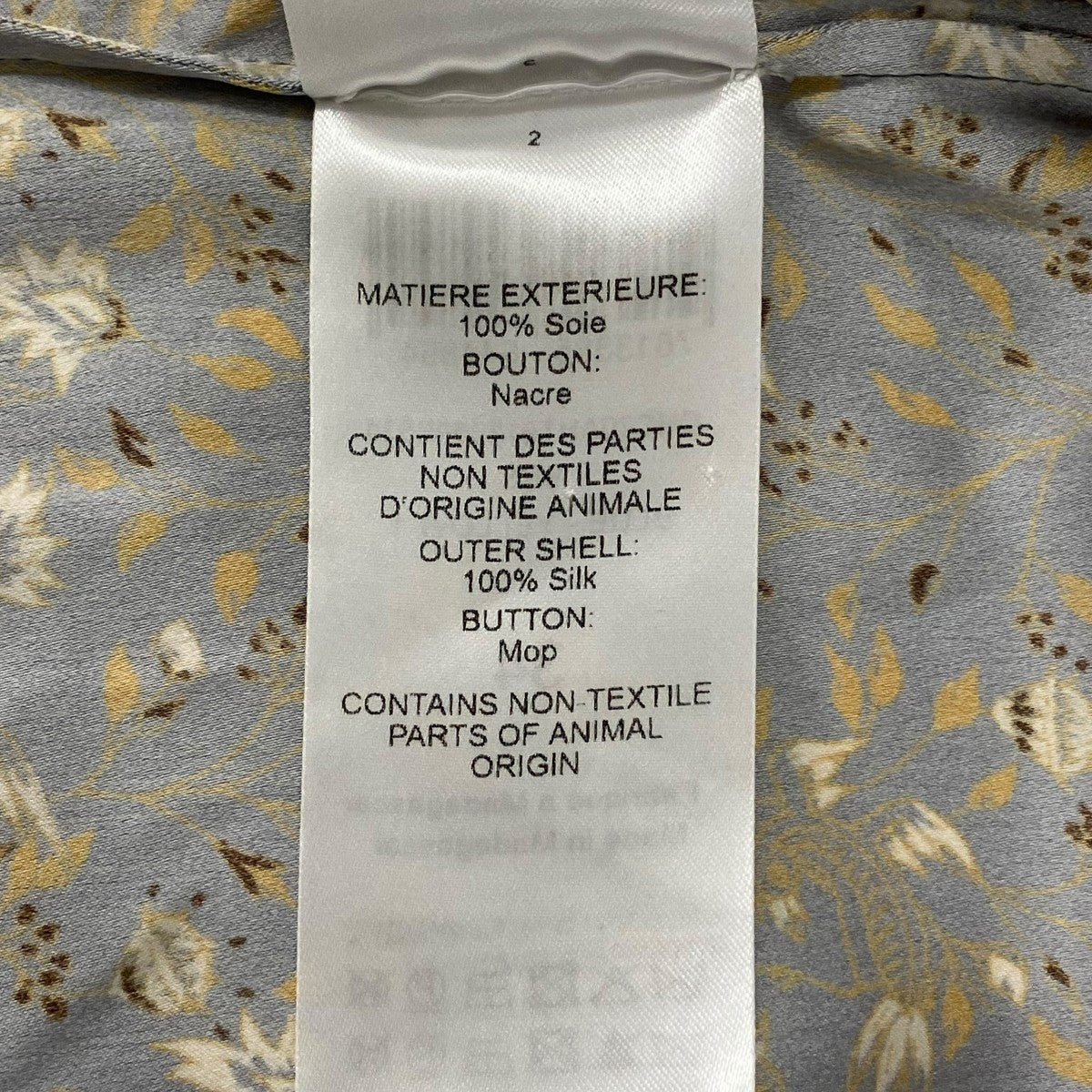 ボタニカルシルクシャツ長袖シャツCHC20AHT913369B534