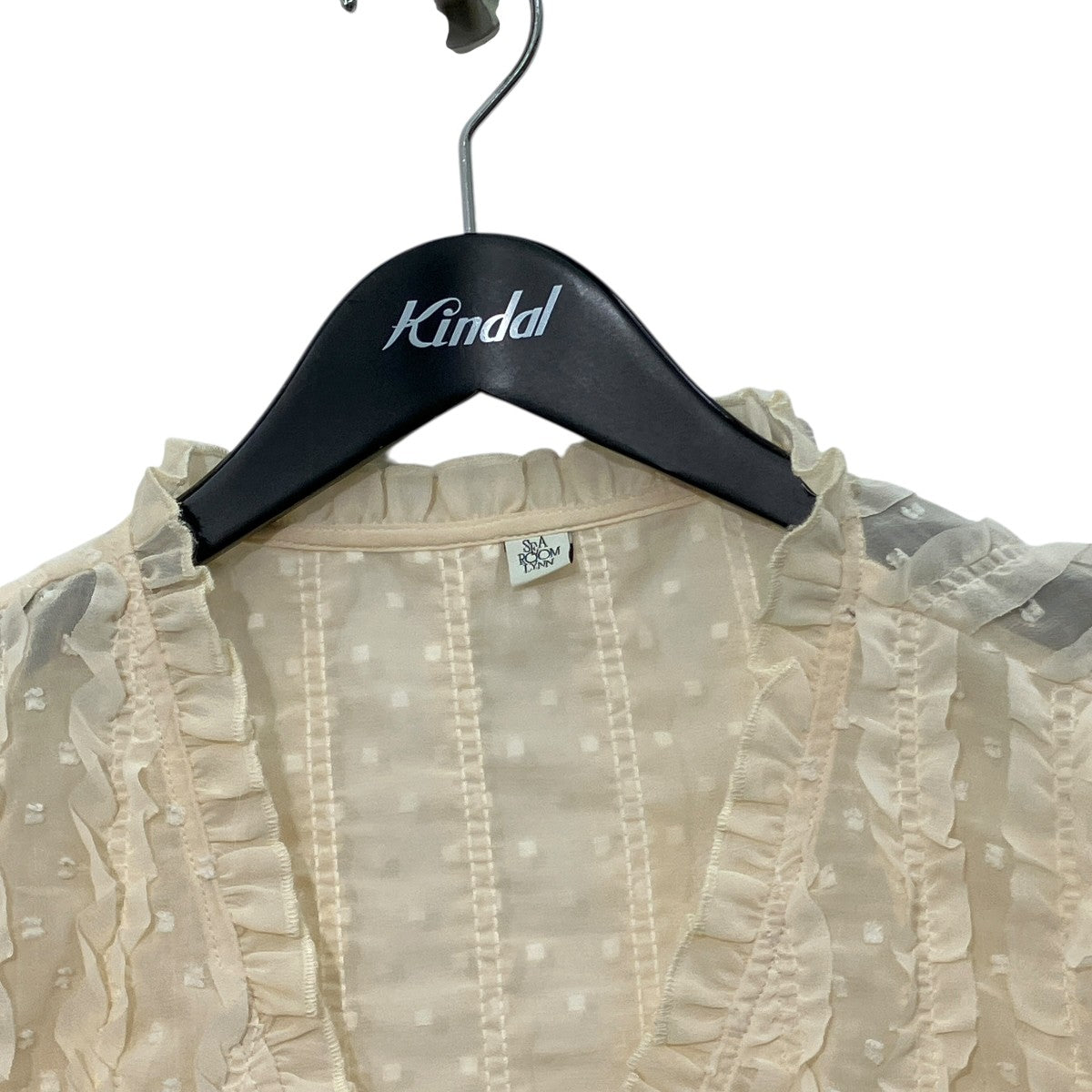 Chiffon Embroidery Frillショートカーデ半袖ブラウス121515447