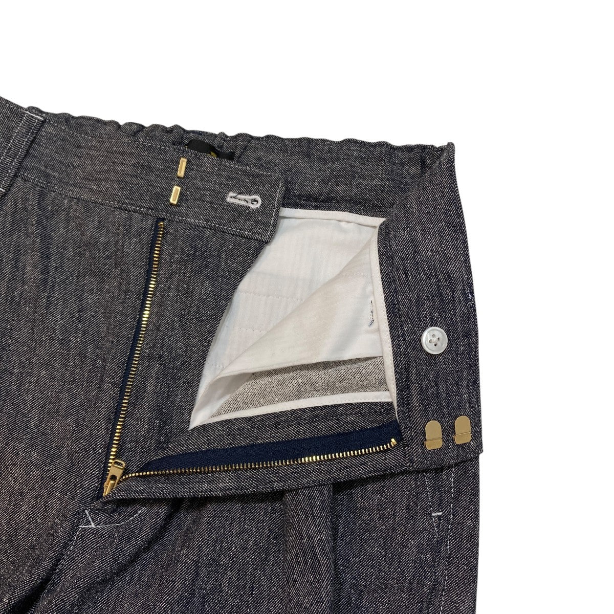 26SSSPRING2 コットンシルクデニムライクパンツパンツ6514-2-000059