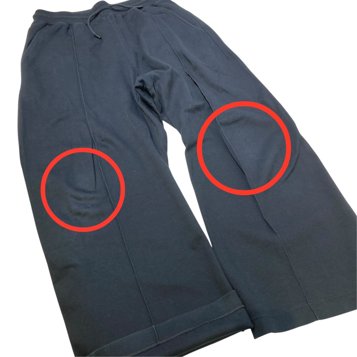 25AWcompact double jersey wide straight pantsスウェットパンツ153530500