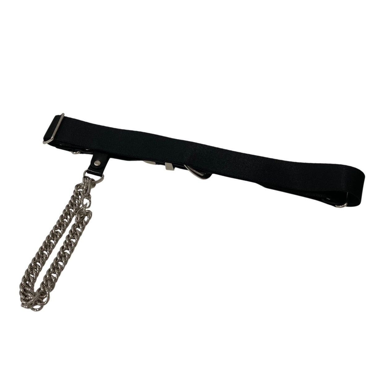 LEATHER NYLON BELT WITH CHAINベルトTZ251AH953