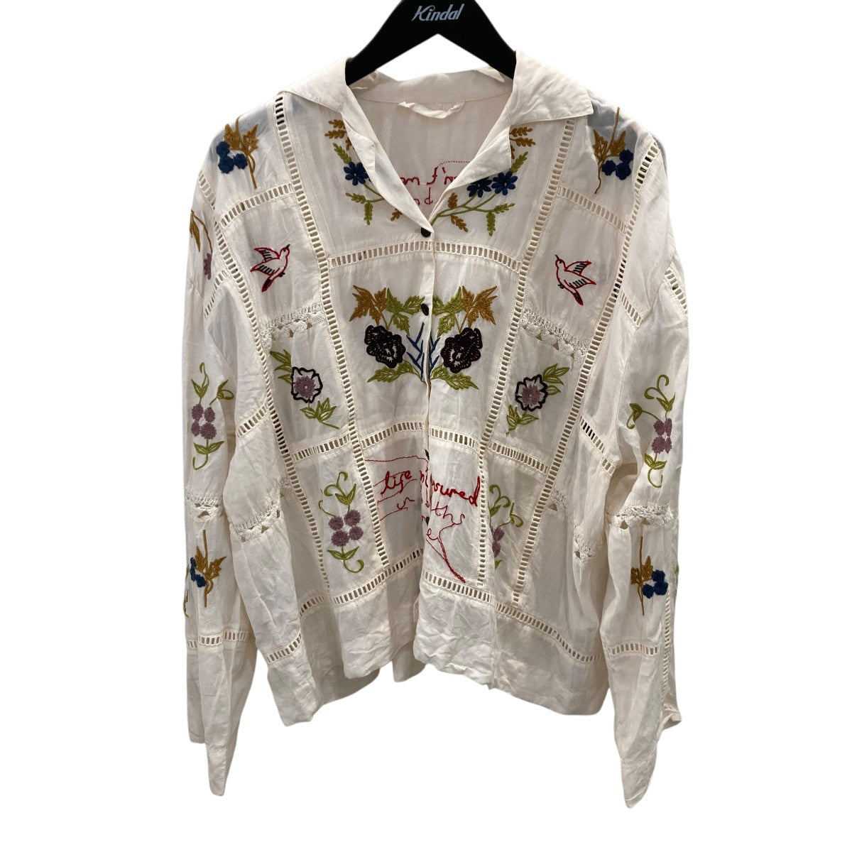 24SSEmbroidery Patchwork Shirtsレースシャツ12410403