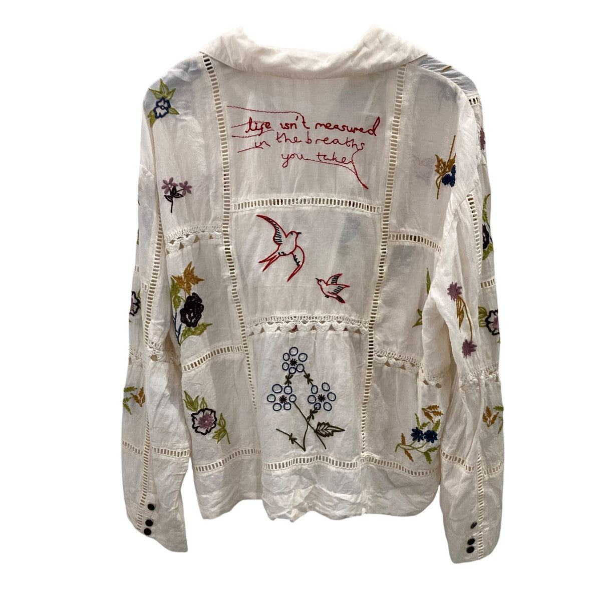 24SSEmbroidery Patchwork Shirtsレースシャツ12410403