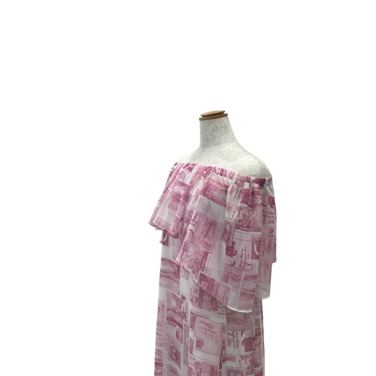 シフォンプリントドレスノースリーブ・キャミソールワンピース0225231033