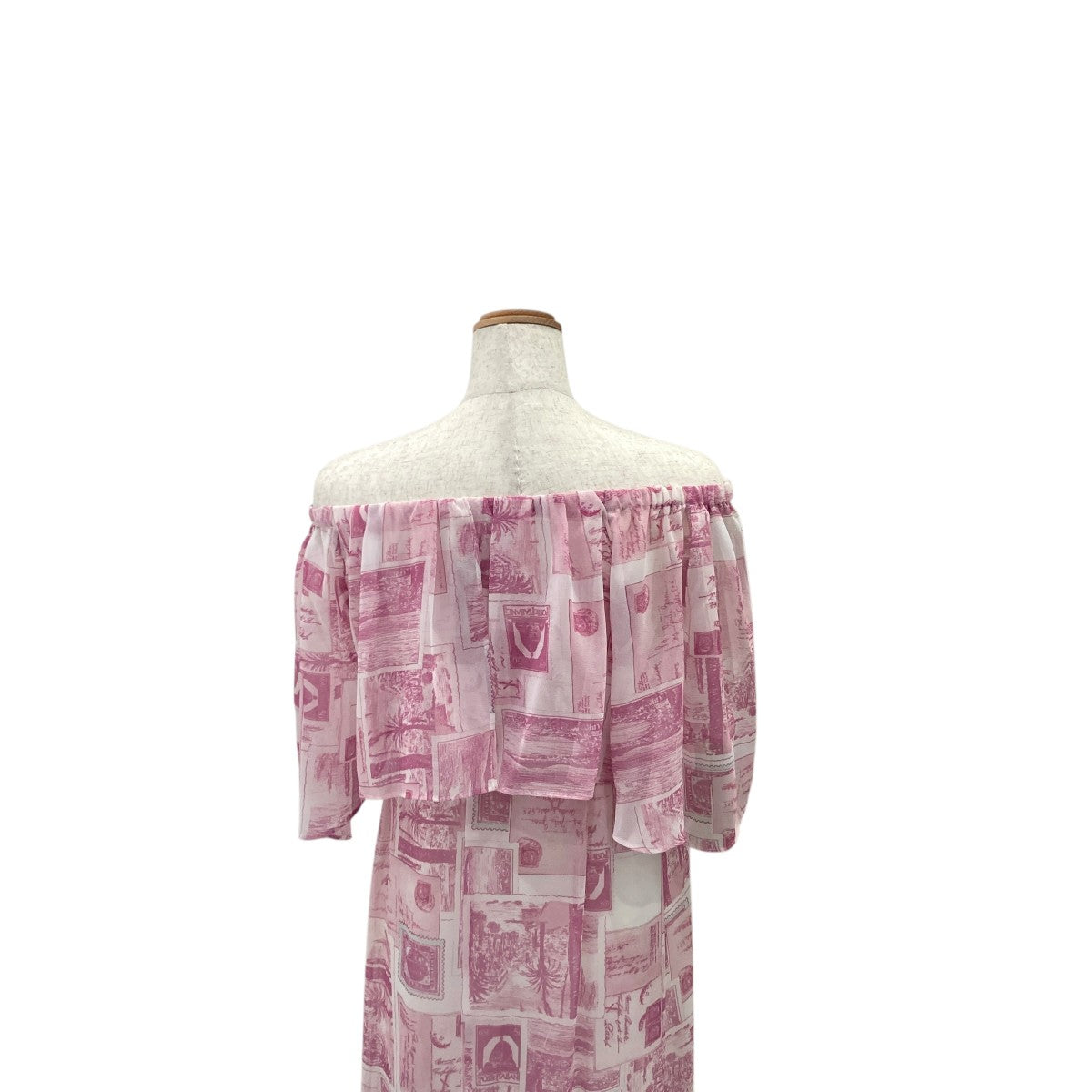 シフォンプリントドレスノースリーブ・キャミソールワンピース0225231033