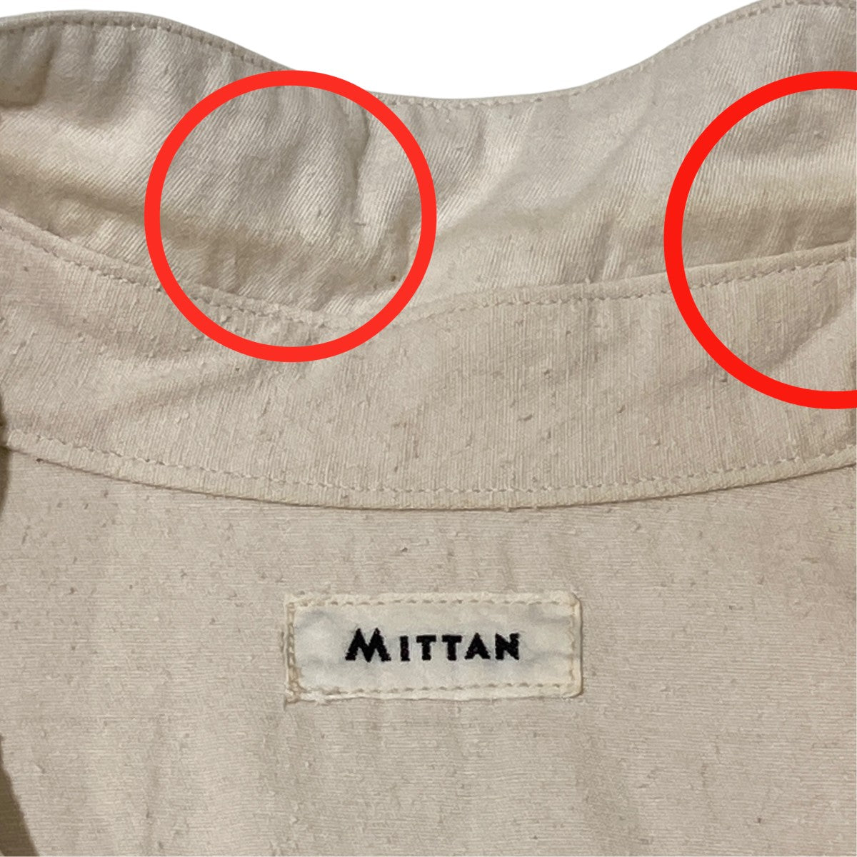 MITTAN 裏絹紬表綿高密度シャツ長袖シャツSH-40 古着・中古-5枚目のアイテム画像