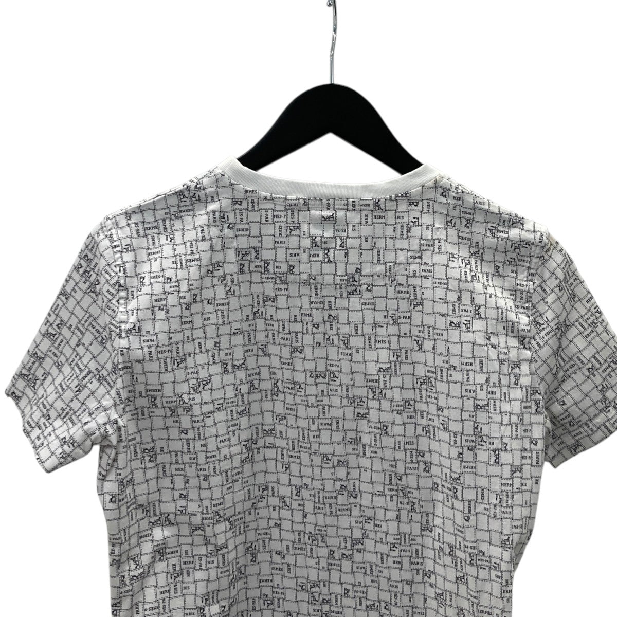 HERMES ボルデュックチェックTシャツ／半袖カットソー5E4645DK 古着・中古-4枚目のアイテム画像