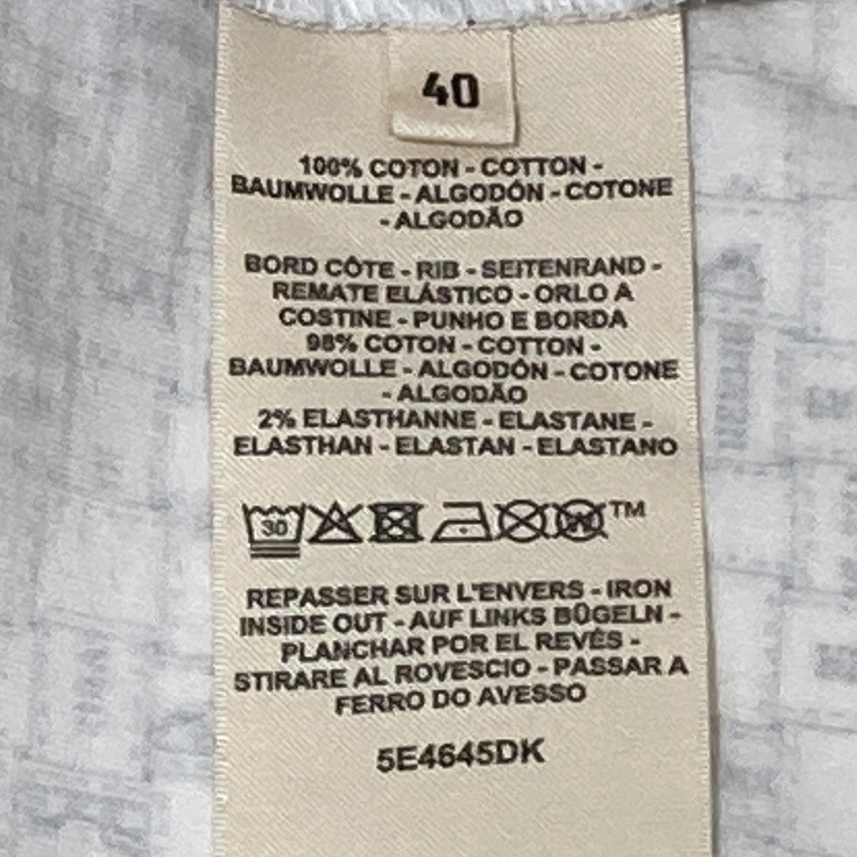 HERMES ボルデュックチェックTシャツ／半袖カットソー5E4645DK 古着・中古-7枚目のアイテム画像