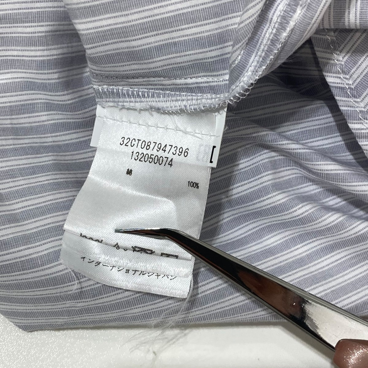 ストライプシャツワンピース32CT087947396