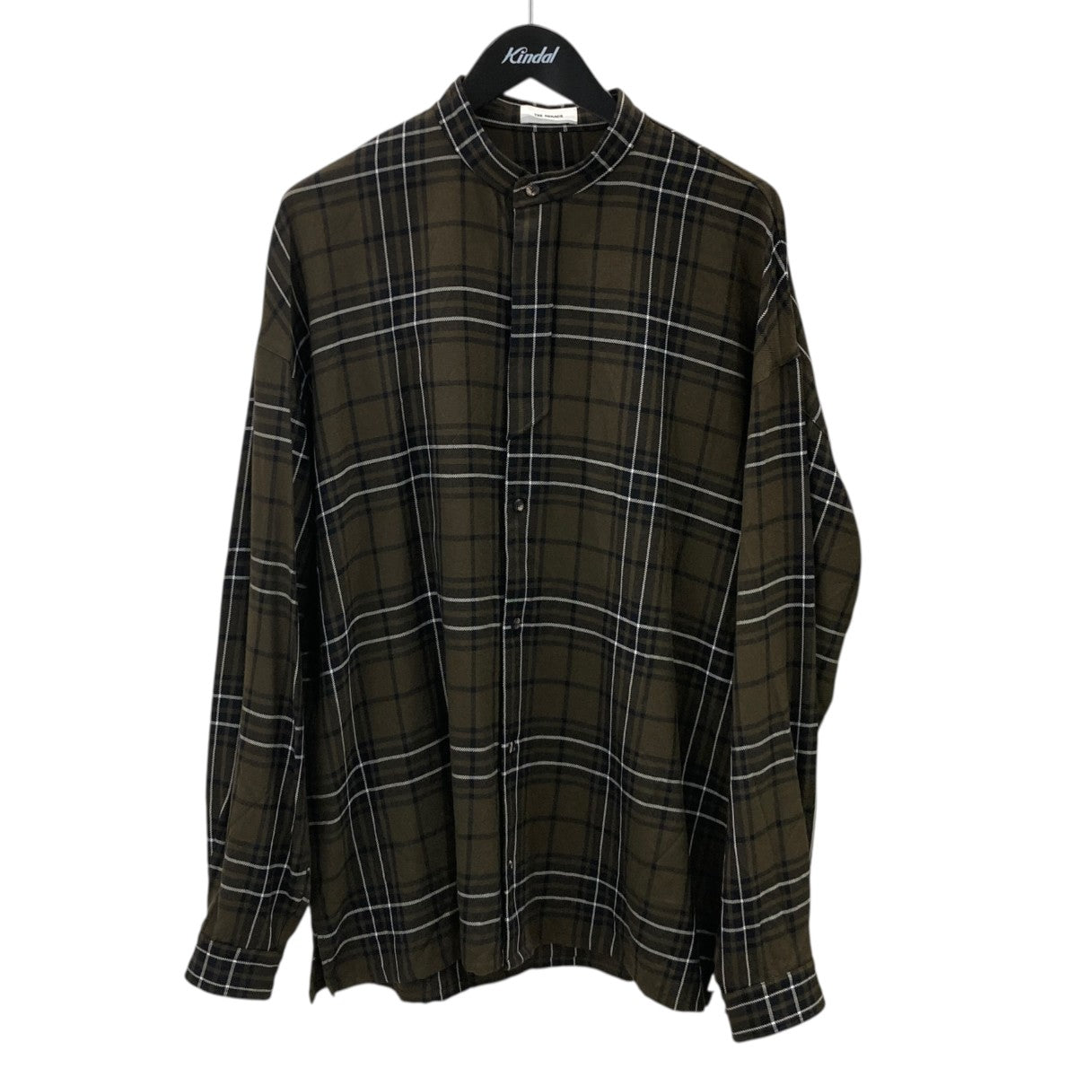 THE PLACKET SHIRTチェックシャツ／バンドカラーシャツ22FW-REBL-314-2-J