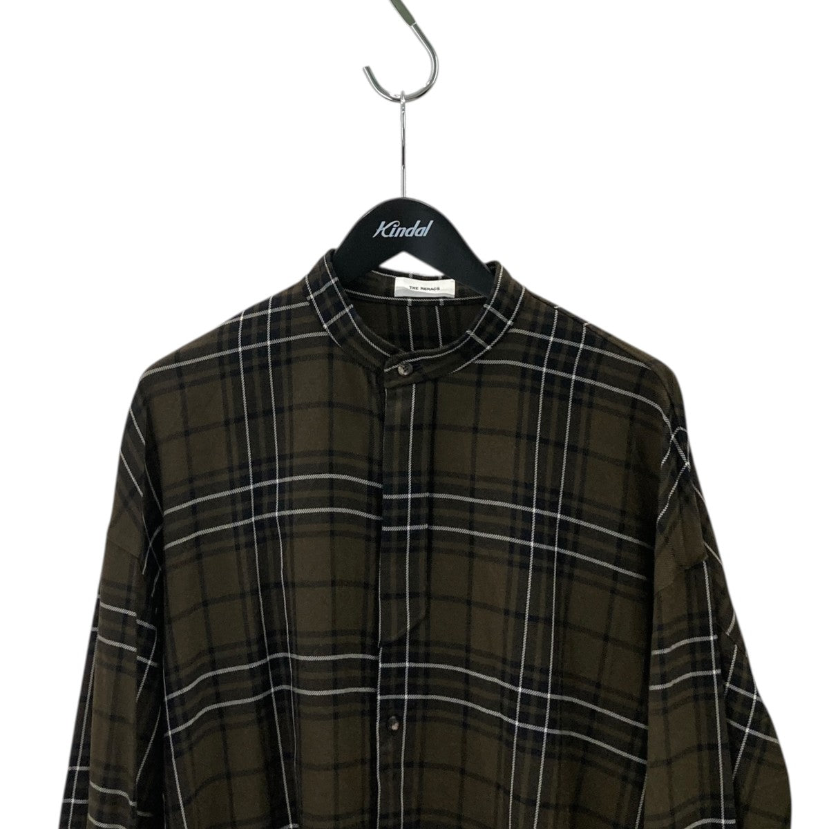 THE PLACKET SHIRTチェックシャツ／バンドカラーシャツ22FW-REBL-314-2-J