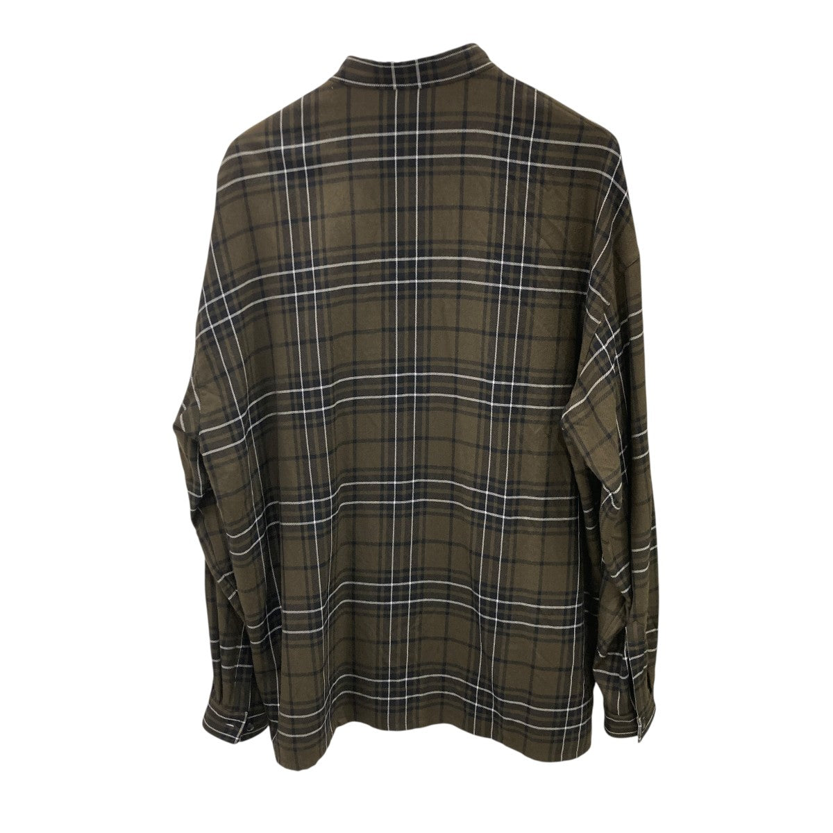 THE PLACKET SHIRTチェックシャツ／バンドカラーシャツ22FW-REBL-314-2-J