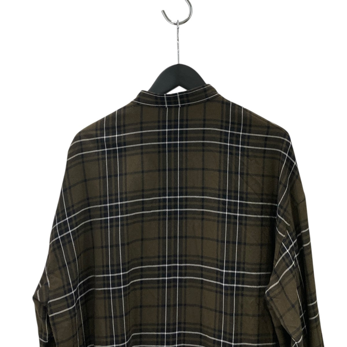 THE PLACKET SHIRTチェックシャツ／バンドカラーシャツ22FW-REBL-314-2-J