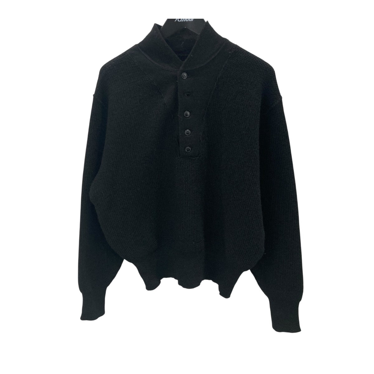 Army Button High Neck Knitウールニットセーター