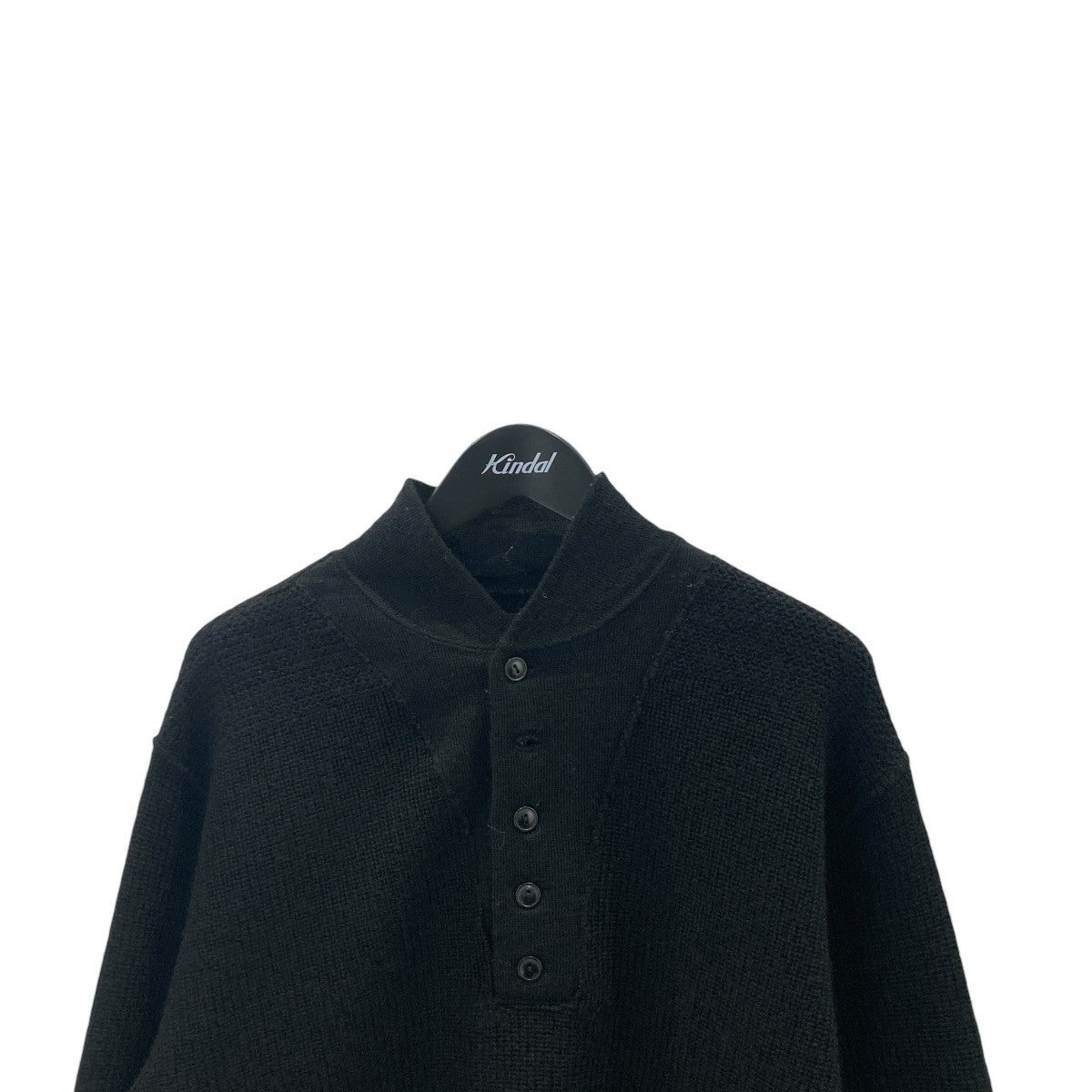 Army Button High Neck Knitウールニットセーター