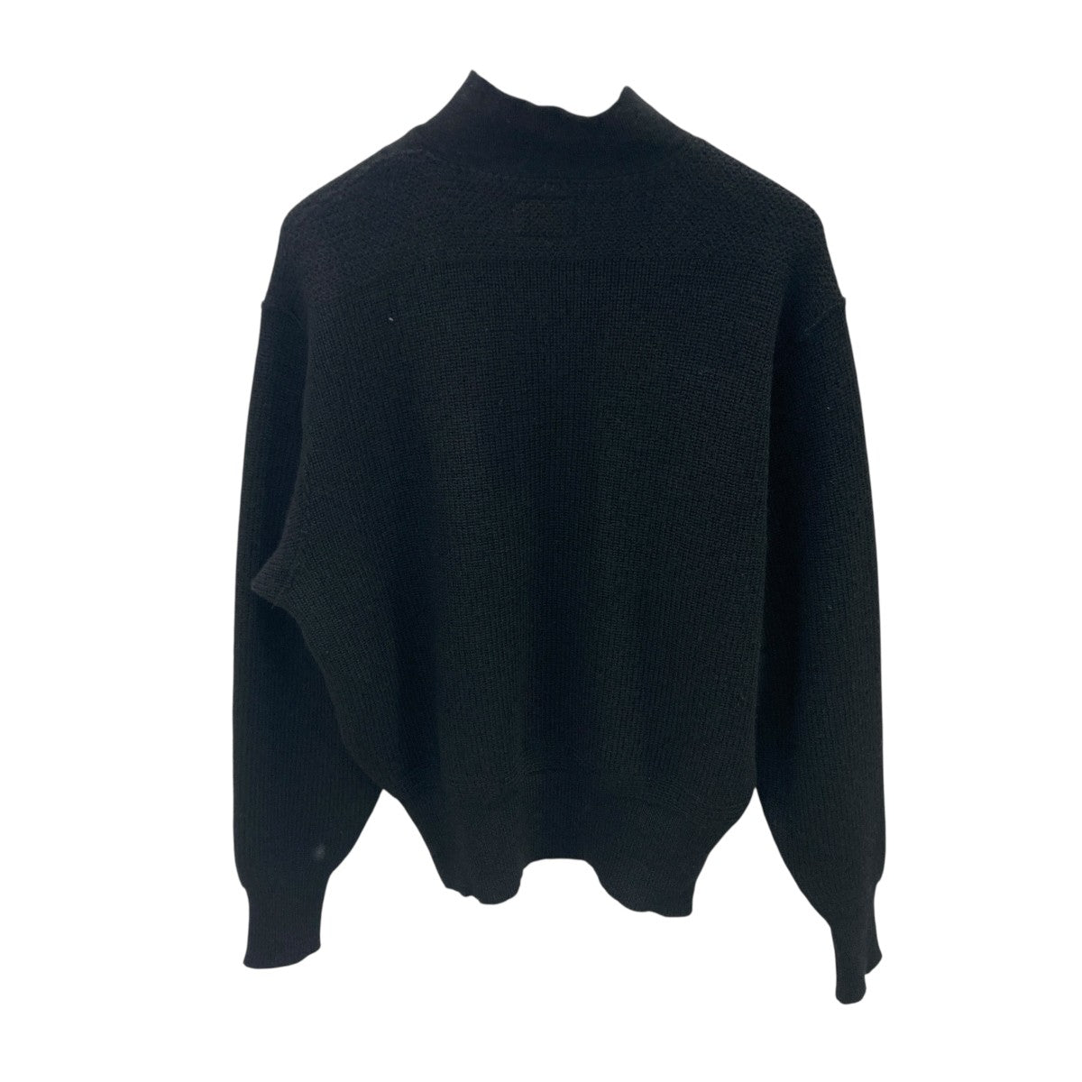 Army Button High Neck Knitウールニットセーター