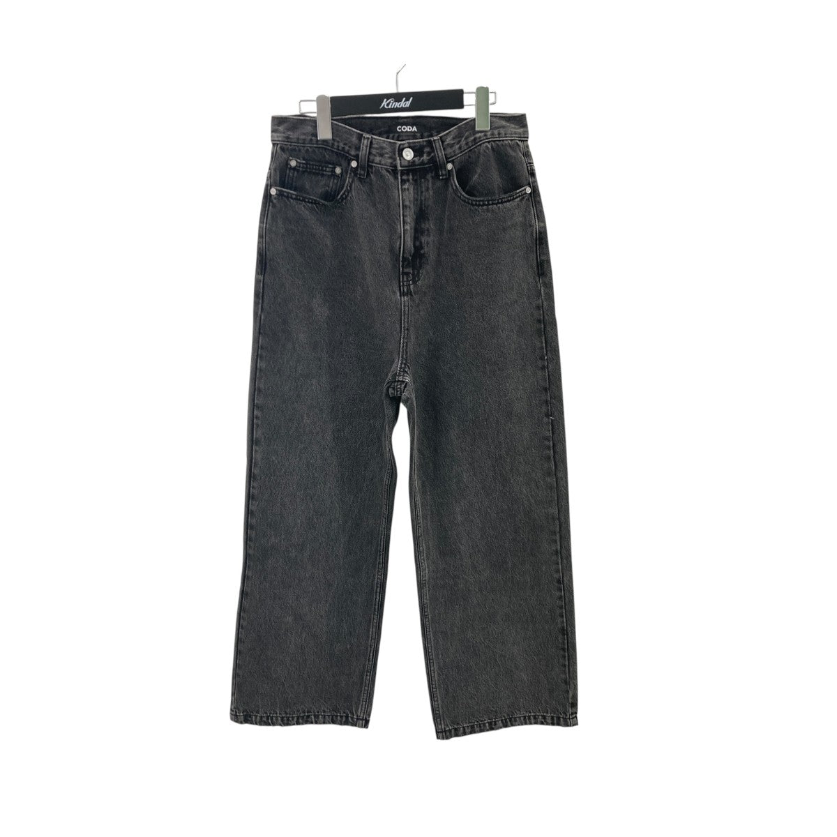 CODA BLACK ACID WASH BREAK CUT STRAIGHT JEANSデニムパンツ 古着・中古-1枚目のアイテム画像