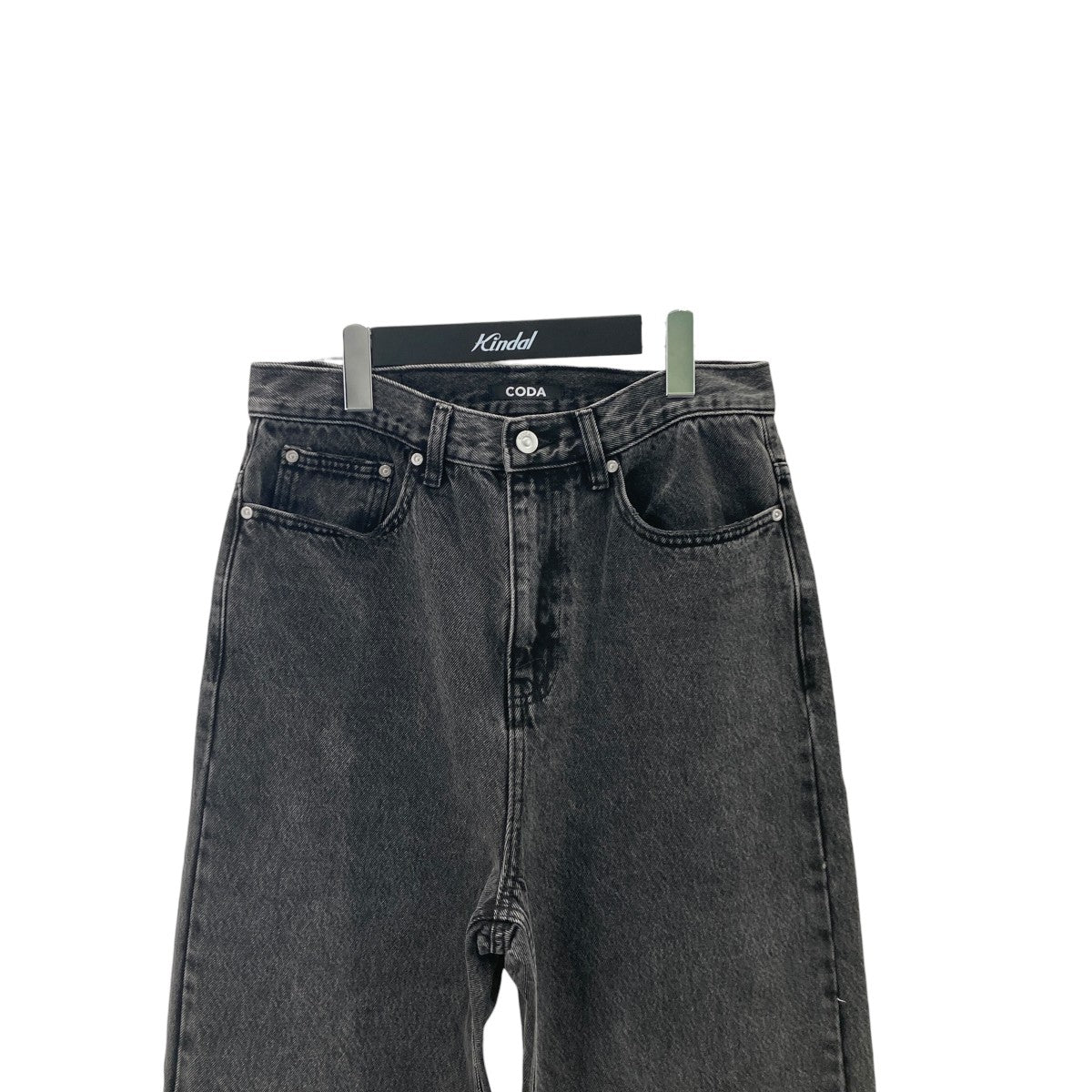 CODA BLACK ACID WASH BREAK CUT STRAIGHT JEANSデニムパンツ 古着・中古-2枚目のアイテム画像