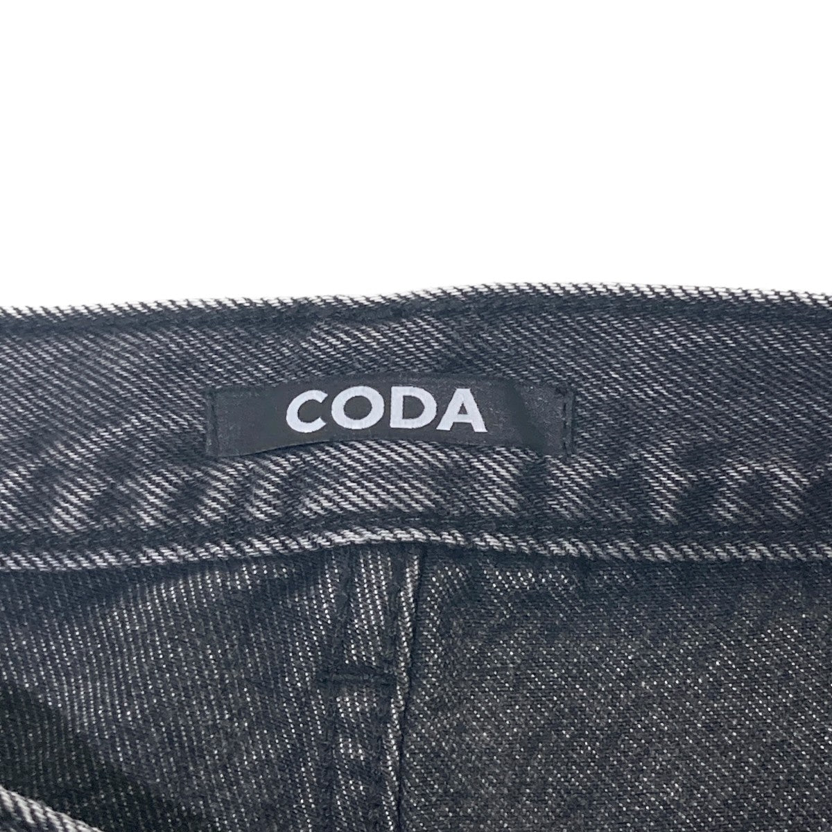 CODA BLACK ACID WASH BREAK CUT STRAIGHT JEANSデニムパンツ 古着・中古-6枚目のアイテム画像