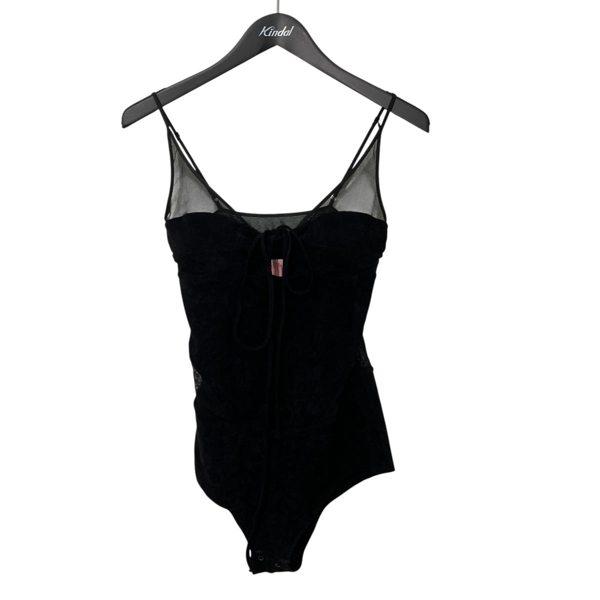 SHEER PANELED VELOUR BODYSUITボディスーツFTC242-0410