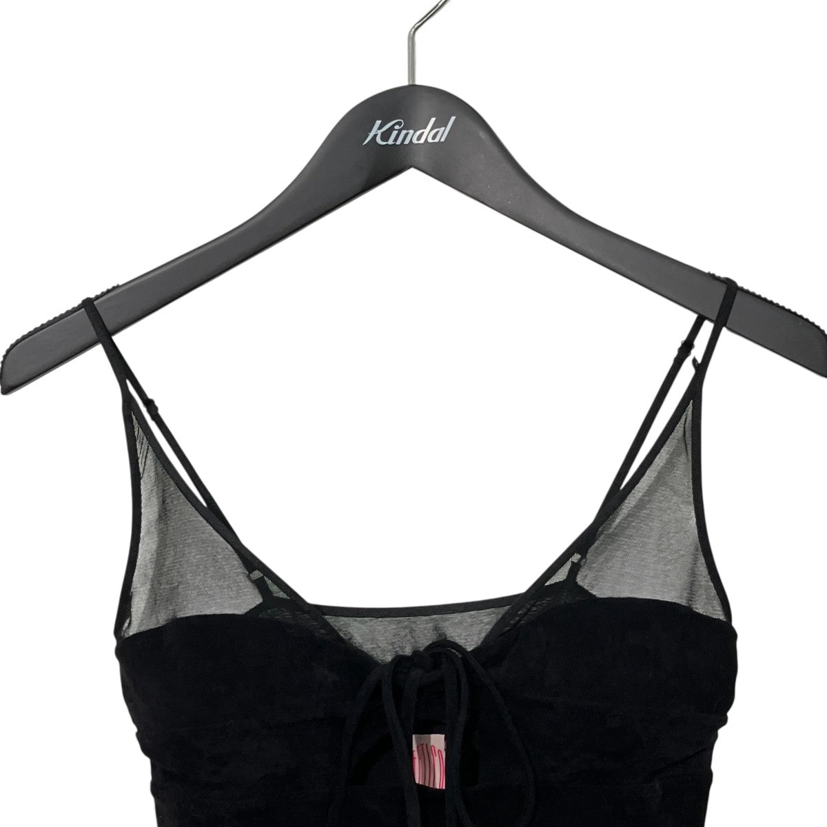 SHEER PANELED VELOUR BODYSUITボディスーツFTC242-0410