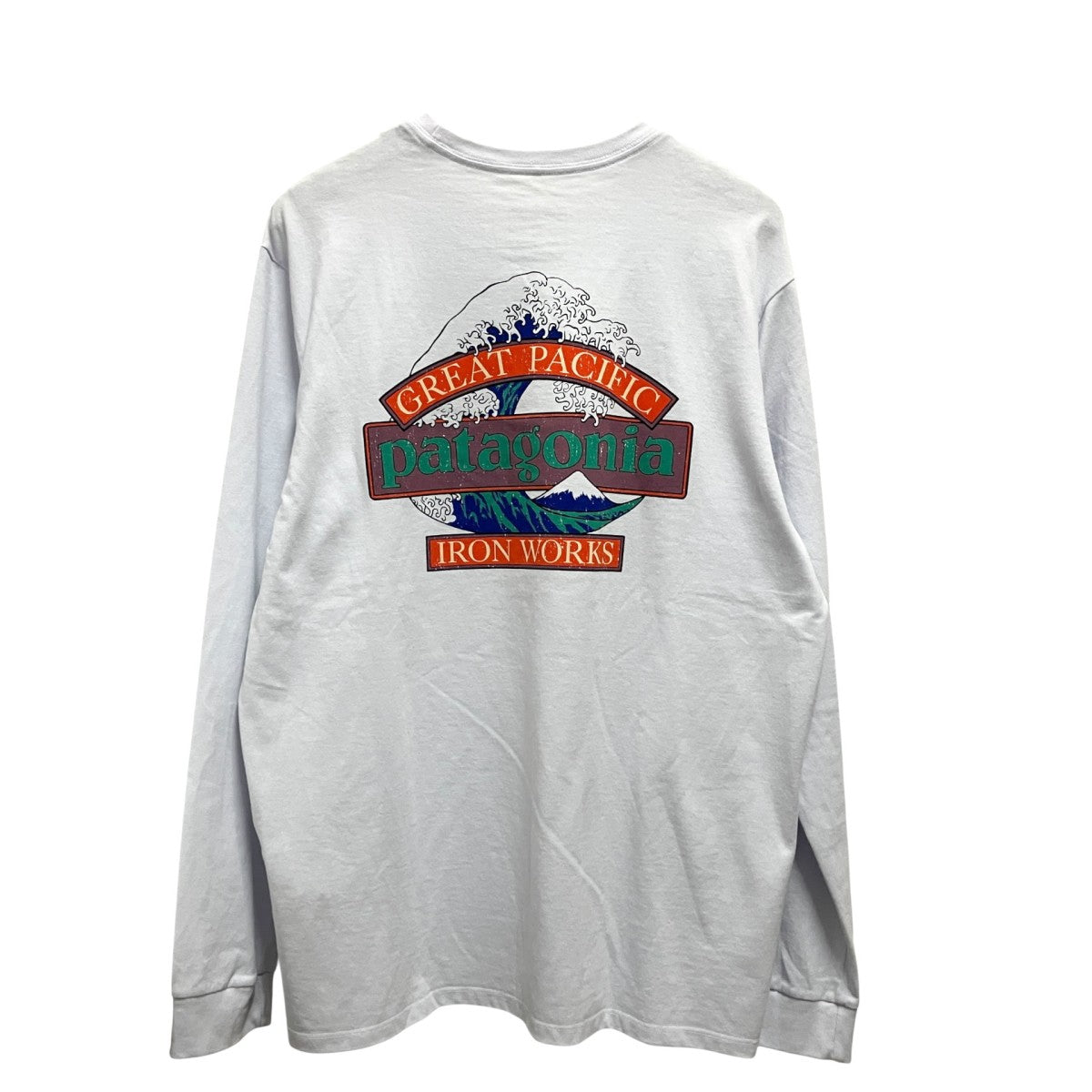M’s L S Great Waves Responsibili-Teeプリントカットソー37876