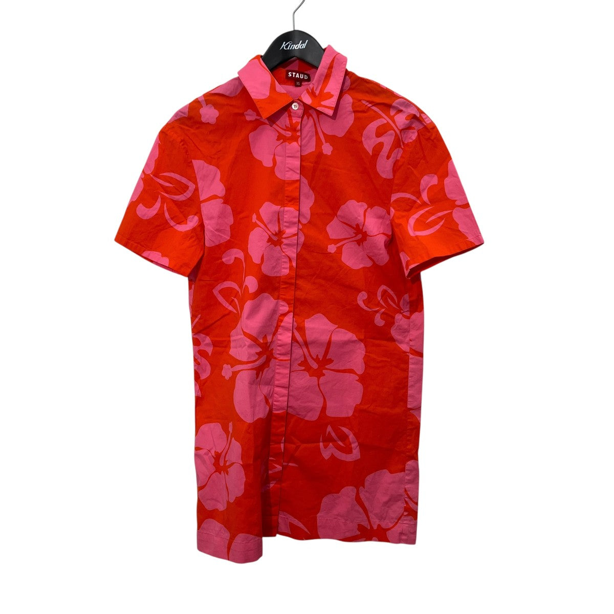 Honu Hibiscus-Print Cotton-Blend Shirt Dressシャツワンピース