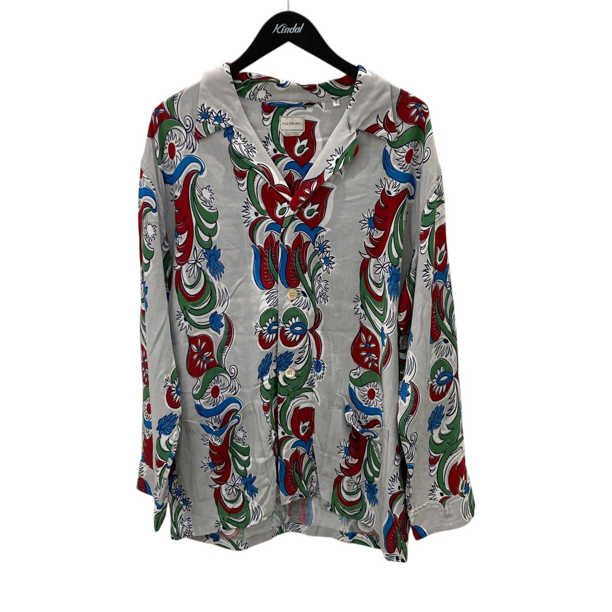 FLORAL STRIPE SHIRTS JACKET長袖シャツ／オープンカラーシャツ102-191019