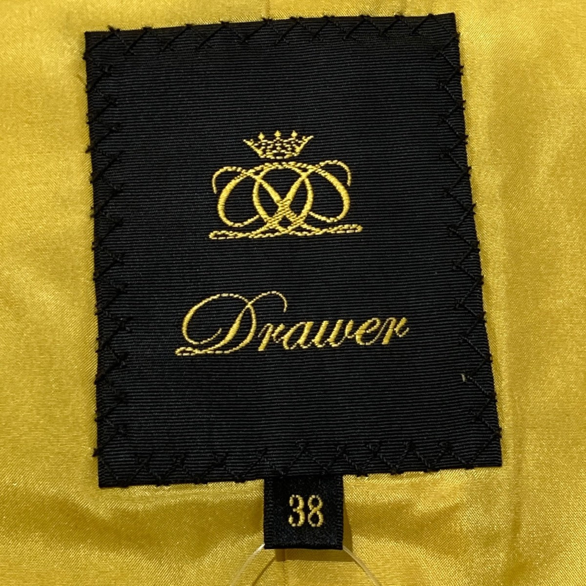 Drawer ツイード イエロー ノーカラージャケットノーカラージャケット6525-299-0589 古着・中古-5枚目のアイテム画像