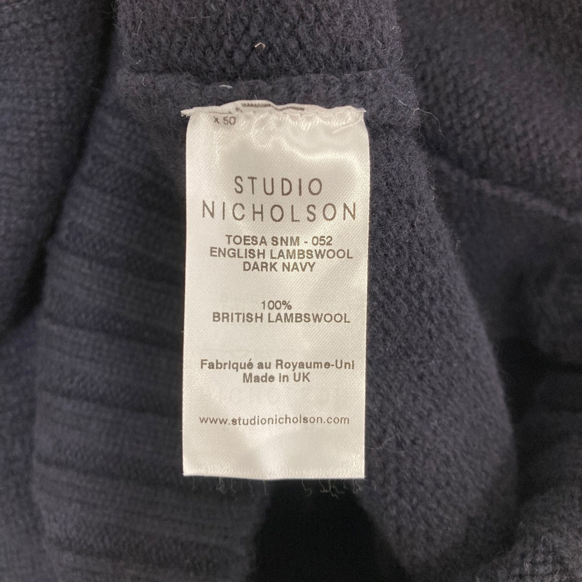 ENGLISH LAMBSWOOL FIVE GAUGE HIGH NECK JUMPERタートルネックニットSNM-052