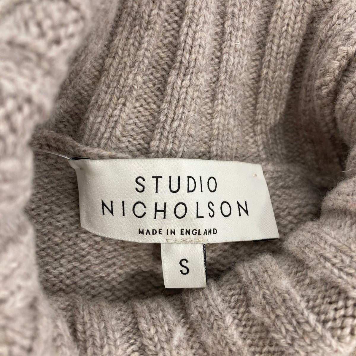ENGLISH LAMBSWOOL FIVE GAUGE HIGH NECK JUMPERセーターSNM-052