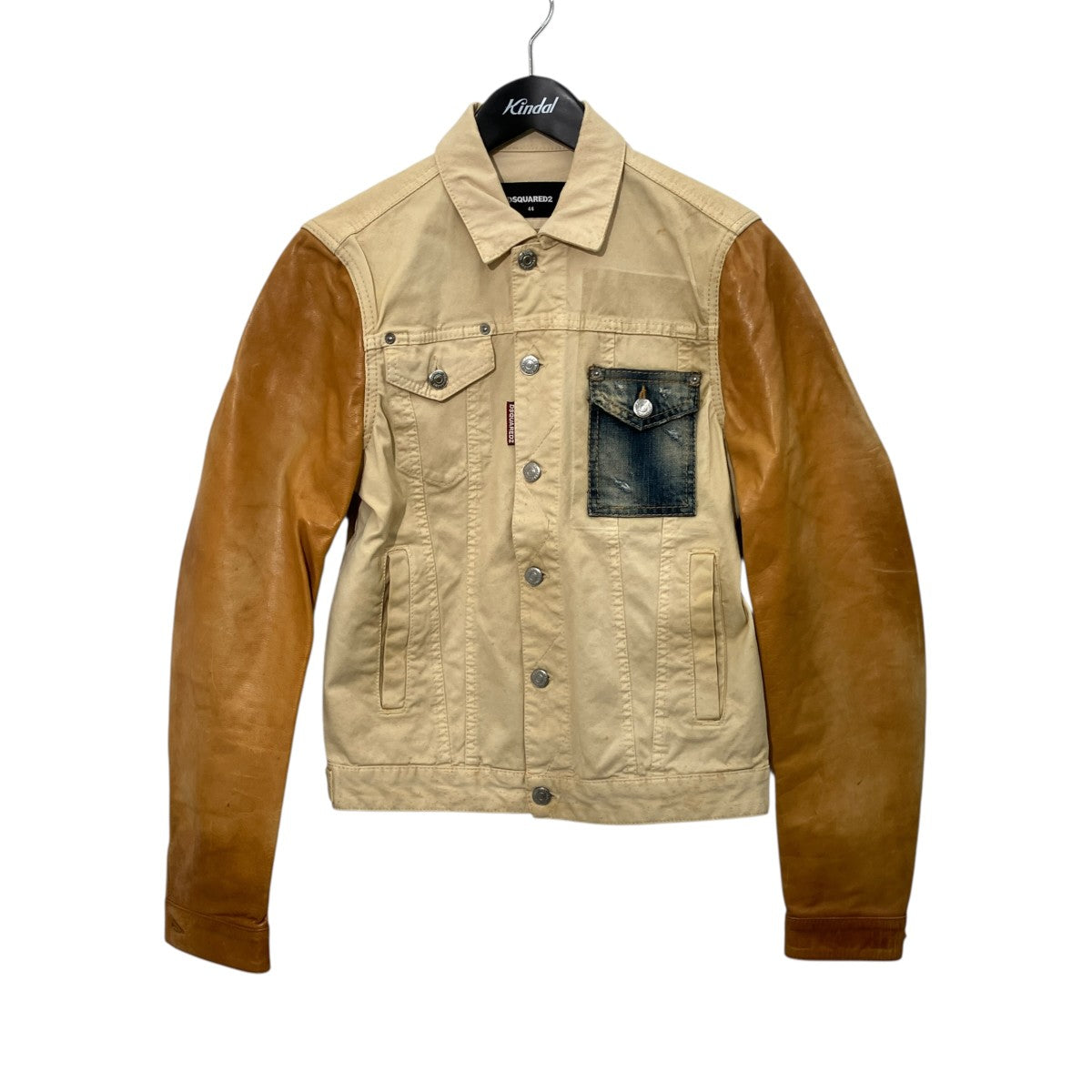 DSQUARED2 レザー切替デニムジャケットS74AM0454 古着・中古-1枚目のアイテム画像
